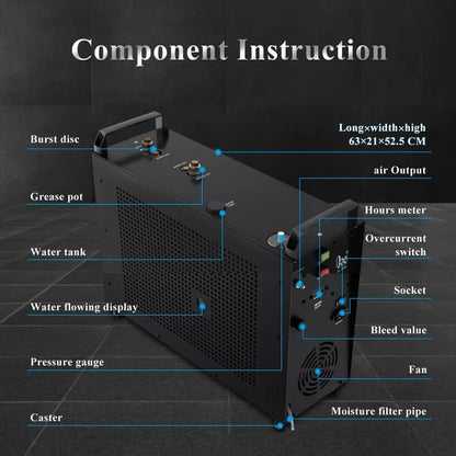 220V HIGH PRESSURE COMPRESSOR - 400 BAR FAN AND WATER