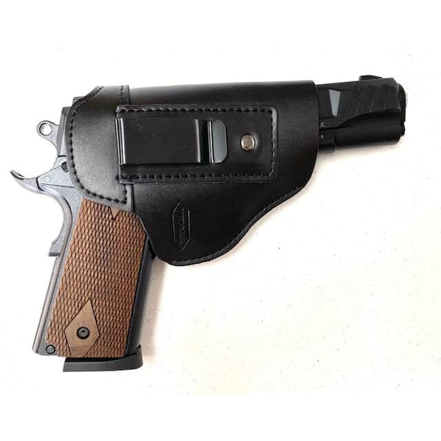 Black leather holster right-handed - HOLSTER