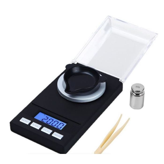 DIGITAL MINI SCALE WITH TWEEZER IN BLACK CASE - 50G