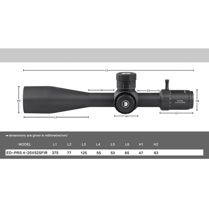 Discovery Scope ED-PRS 4-20x52 SFIR FFP - Scopes