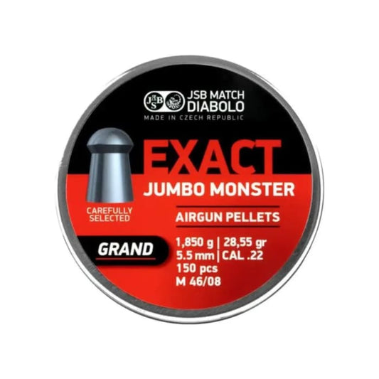 JSB EXACT JUMBO MONSTER GRAND 5.52MM 150 PER TIN 28.55 GRAIN