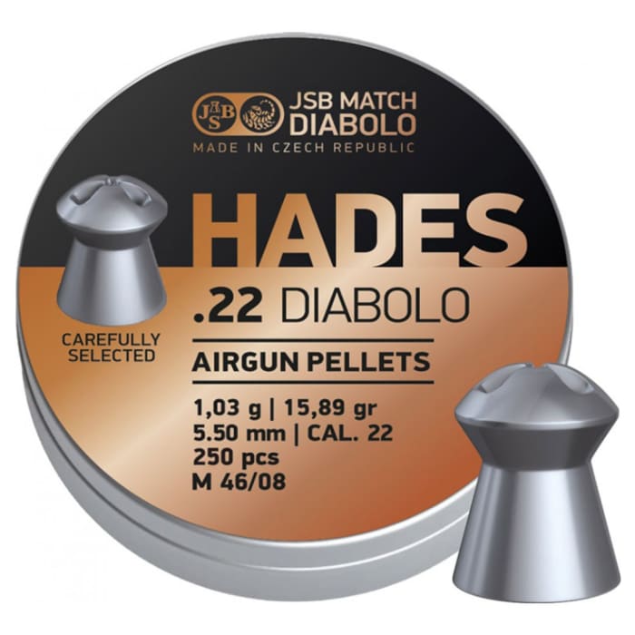 JSB Diabolo HADES 5.5mm .22 Cal 15.89 Grain Airgun Pellets, 500 pc