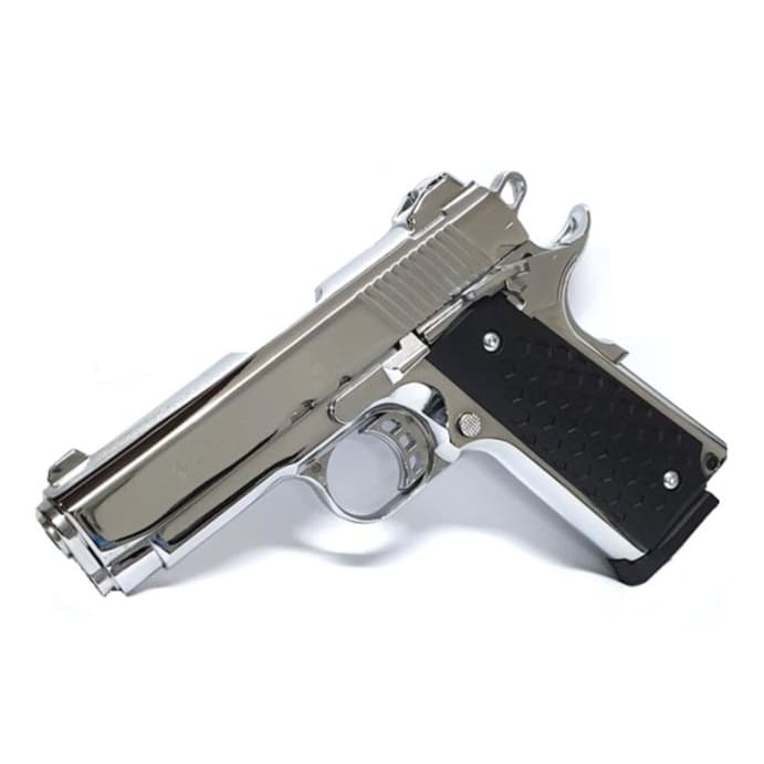 Kuzey 911SXW  Blank Firing Signal Gun - Silver/Black Grip/Silver Trim - Pellet-Guns.com