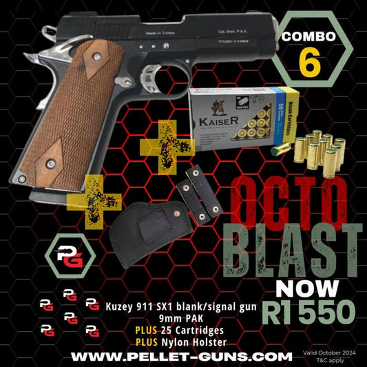 OctoBLAST Combo 6: Kuzey 911 SX1 blank/signal gun 9mm PAK