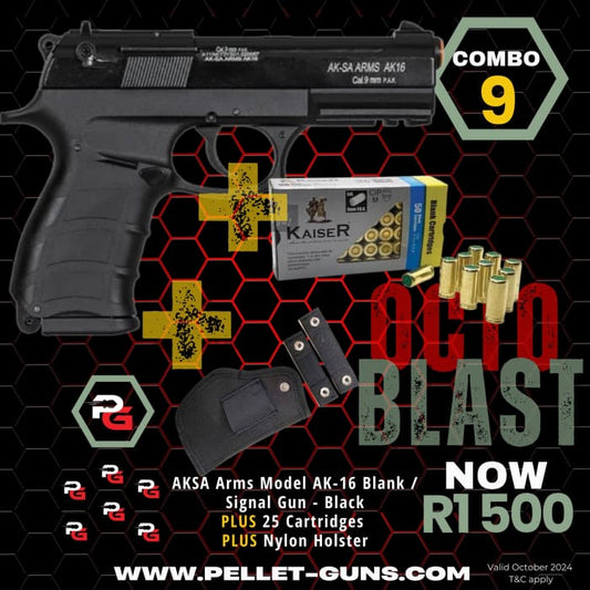 OctoBLAST Combo 9: AKSA Arms Model AK-16 Blank / Signal Gun