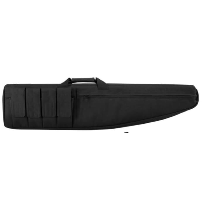 RIFLE BAG - BLACK WITH PADDING MULTIPLE SIDE POUCHES