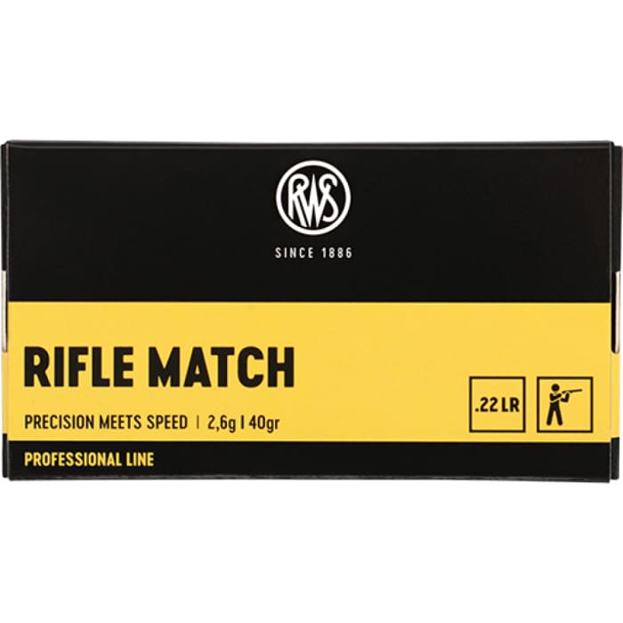 RWS.22LR RIFLE MATCH AMMUNITION RIFLE MATCH PROFESSIONAL