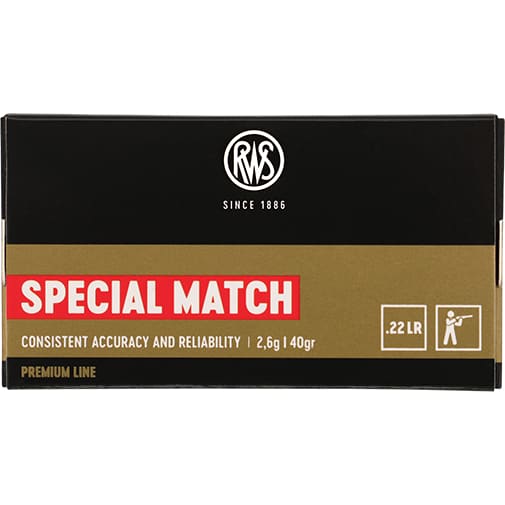 RWS.22LR SPECIAL MATCH AMMUNITION PREMIUM LINE 40 GRAIN