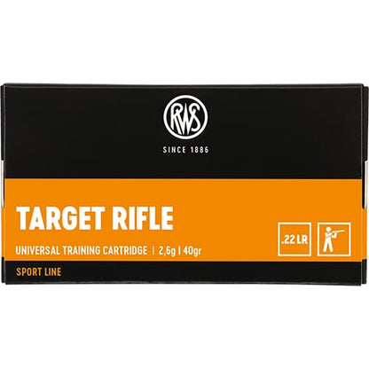 RWS.22LR TARGET RIFLE AMMUNITION SPORT LINE 40 GRAIN