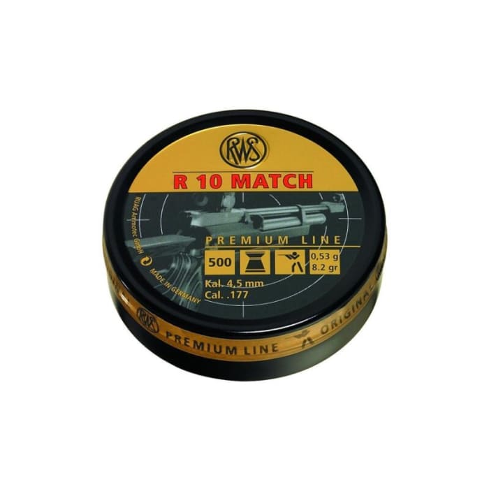 RWS R10 MATCH HV CAL 4.5MM 8 GRAIN 500/TIN