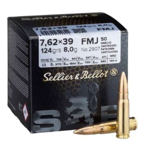 SELLIER & BELLOT 7.62X39 123GR FMJ (50)