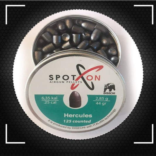 SPOT ON PELLET HERCULES.25 44 GRAIN 125/PK - PELLETS