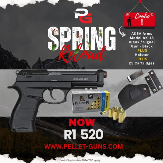 Spring Reload Combo 1: AKSA Arms Model AK-18 Blank / Signal