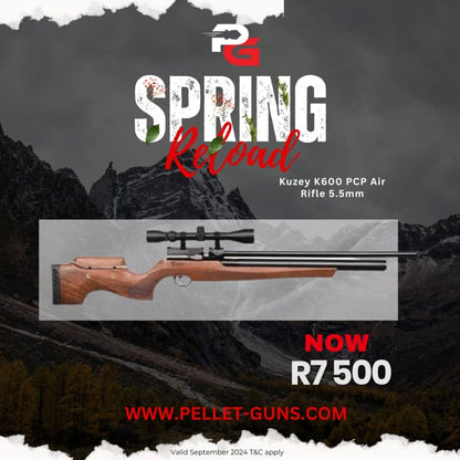 Spring Reload Kuzey K600 PCP Air Rifle 5.5mm - Precharged