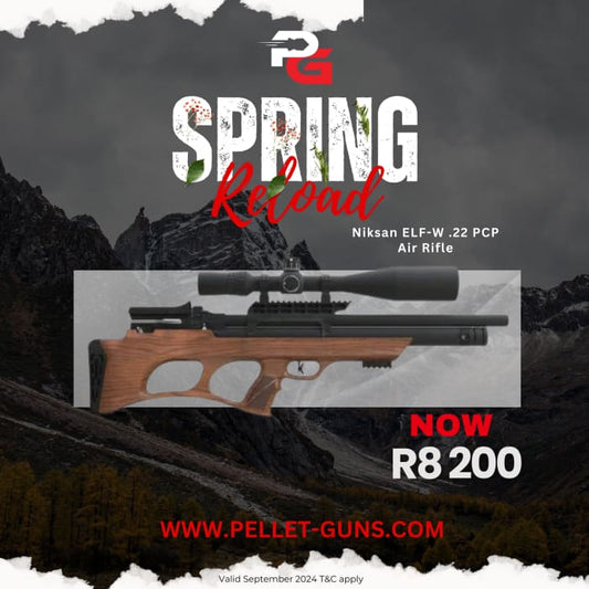 Spring Reload Niksan ELF-W.22 PCP Air Rifle - Precharged