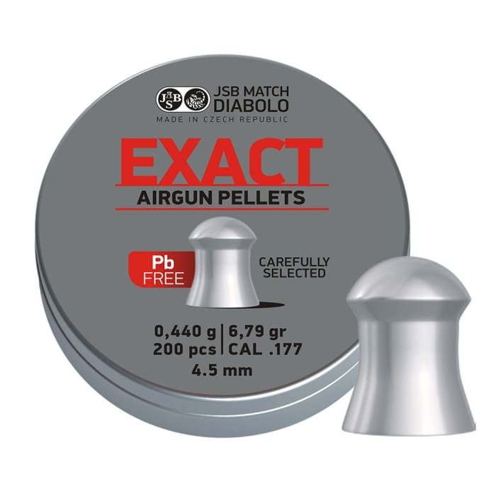 JSB Diabolo Exact Lead-Free 4.52mm .177 Cal 6.79 Grain Airgun Pellets