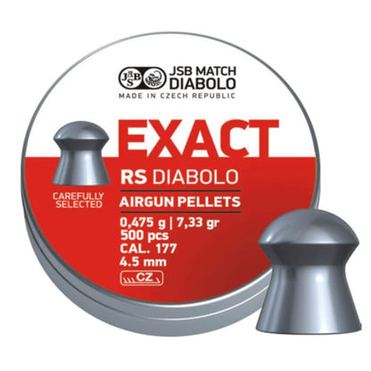 JSB Diabolo Exact RS 4.52mm .177 Cal 7.33 Grain Airgun Pellets