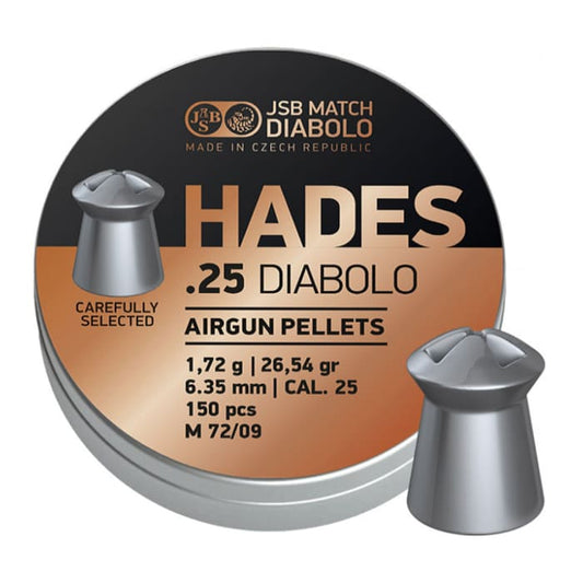 JSB Diabolo HADES 6.35mm .25 Cal 26.54 Grain Airgun Pellets, 300 pc