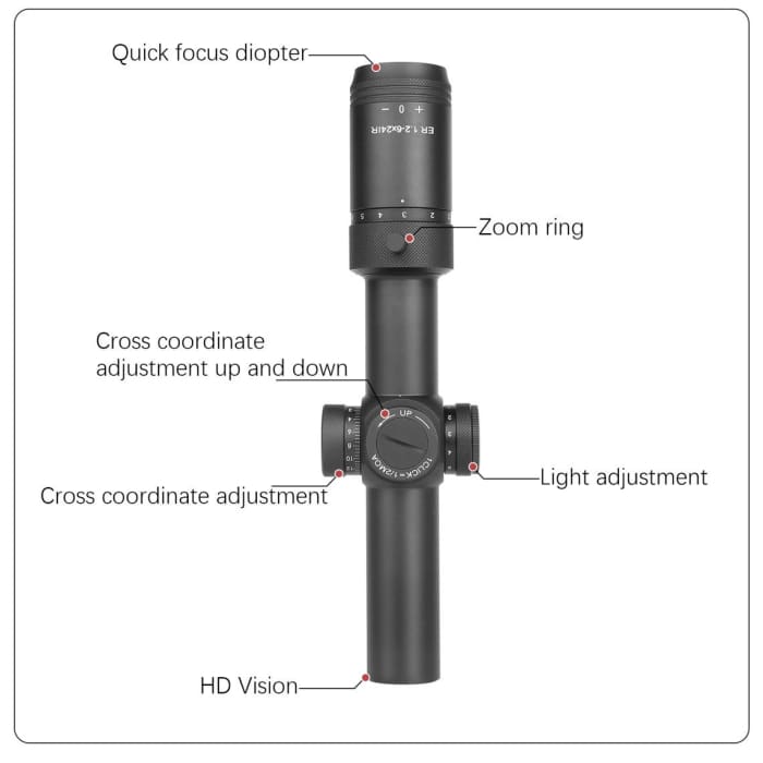 T-EAGLE Scope ER 1.2-6X24 HK **Black** - Scopes and Mounts