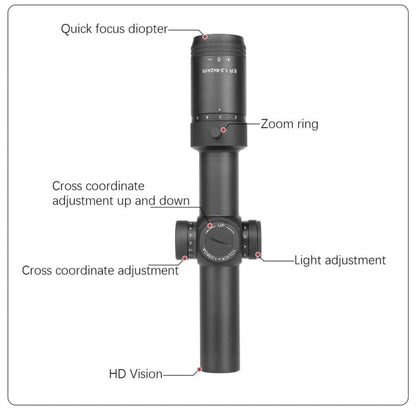 T-EAGLE Scope ER 1.2-6X24 HK **Black** - Scopes and Mounts