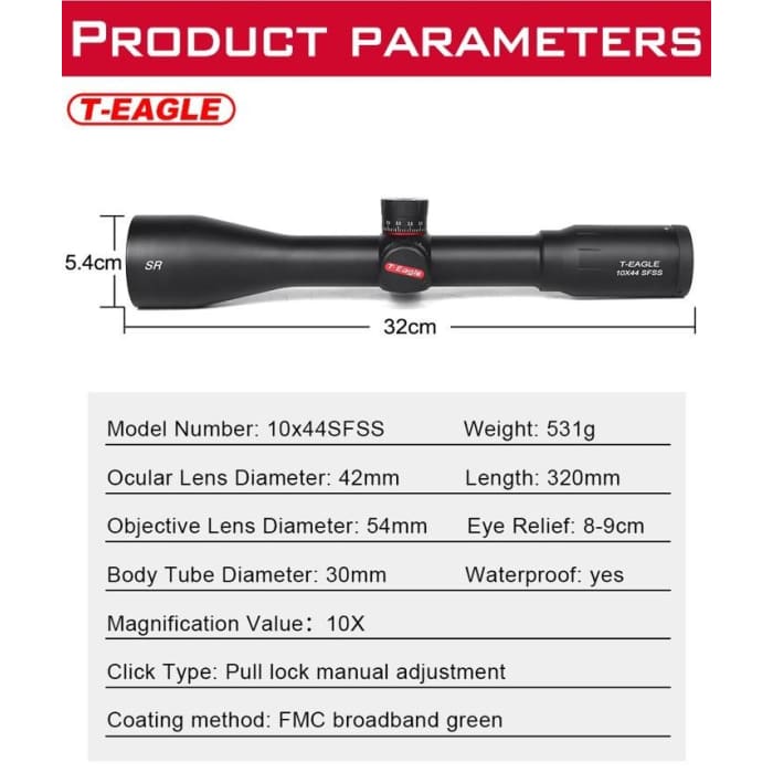 T-EAGLE SCOPE SR 10X44 SF